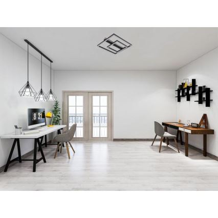 Luminaria de techo LED regulable 95W/230V 3000-6500K + mando a distancia