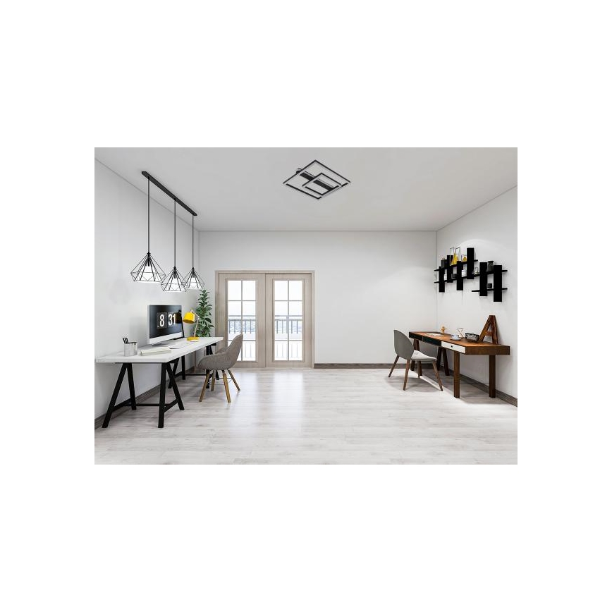 Luminaria de techo LED regulable 95W/230V 3000-6500K + mando a distancia