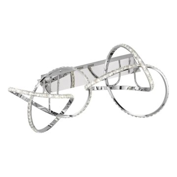 Luminaria de techo LED regulable ABRO LED/49W/230V, acabado cromado brillante