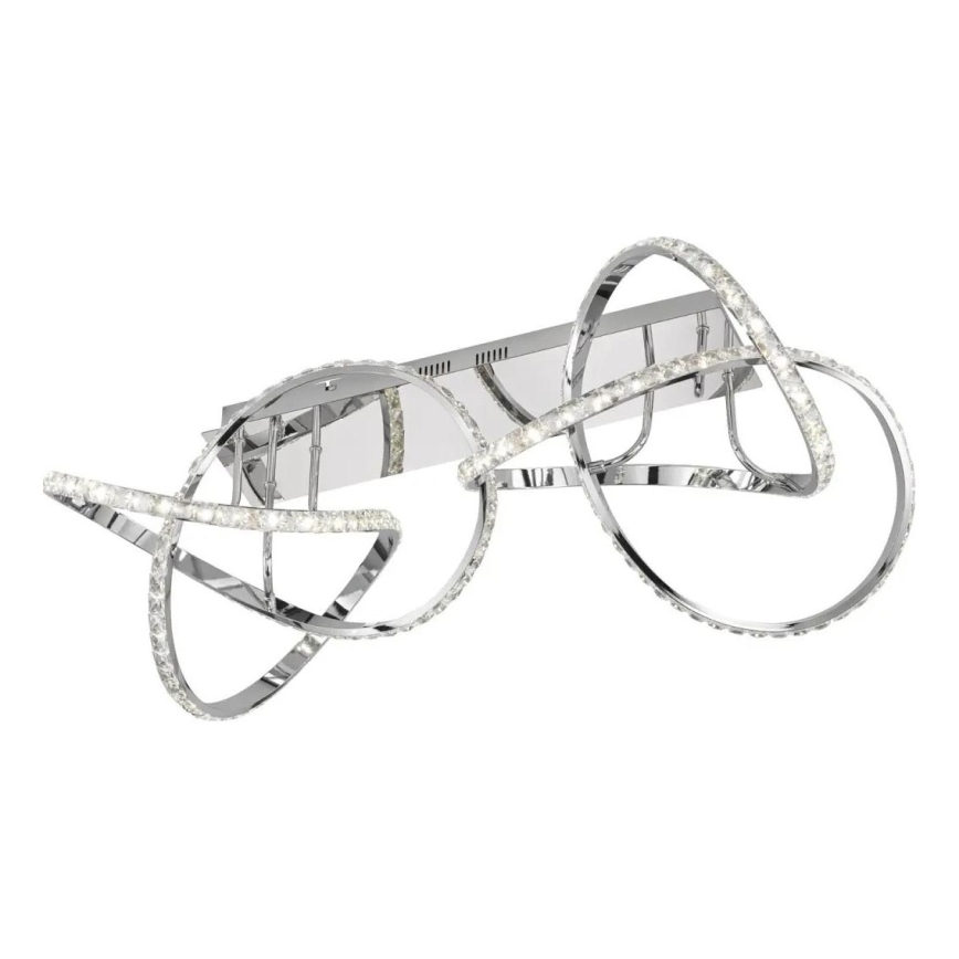 Luminaria de techo LED regulable ABRO LED/49W/230V, acabado cromado brillante