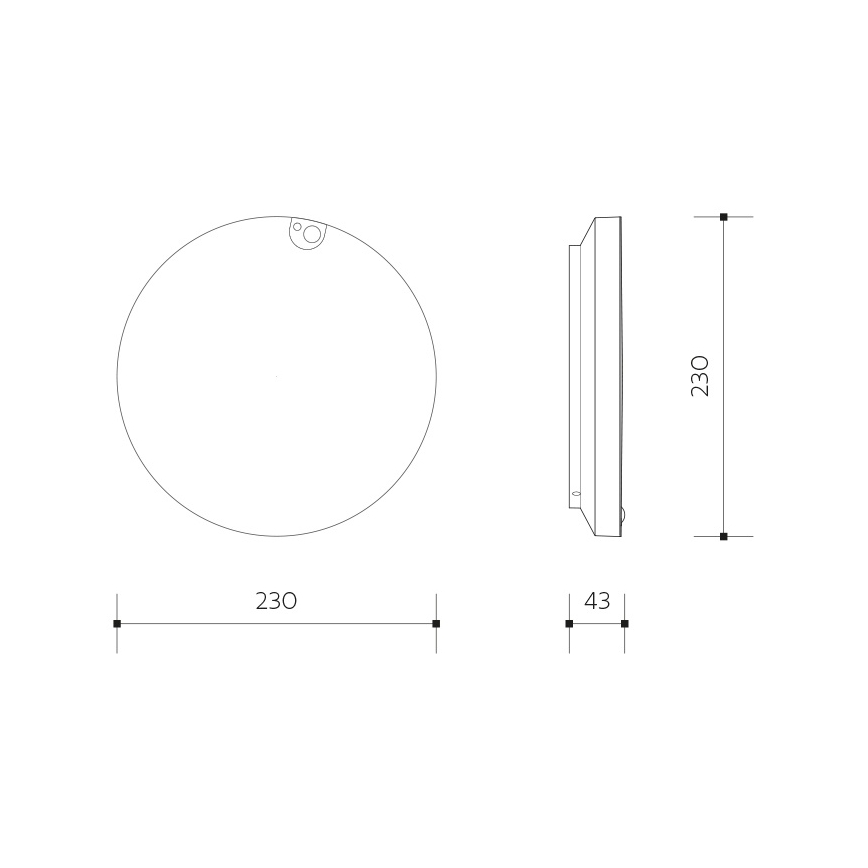 Plafón LED regulable de techo con sensor de movimiento y crepuscular OLDA LED/6/12/18W/230V Ø 23 cm