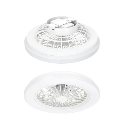 Lámpara de techo LED regulable con ventilador VENTELUX LED/24W/230V 3000/4000/6500K Ø 45 cm blanca + control remoto