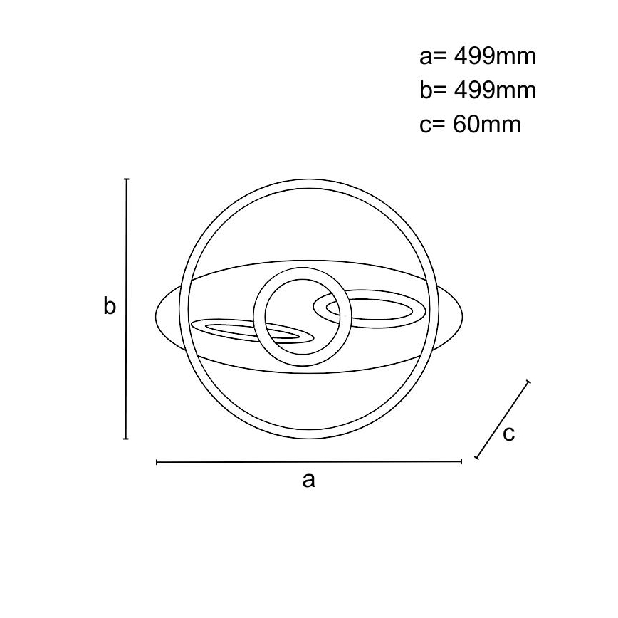 Luminaria de techo LED regulable LED/105W/230V 3000-6500K + mando a distancia