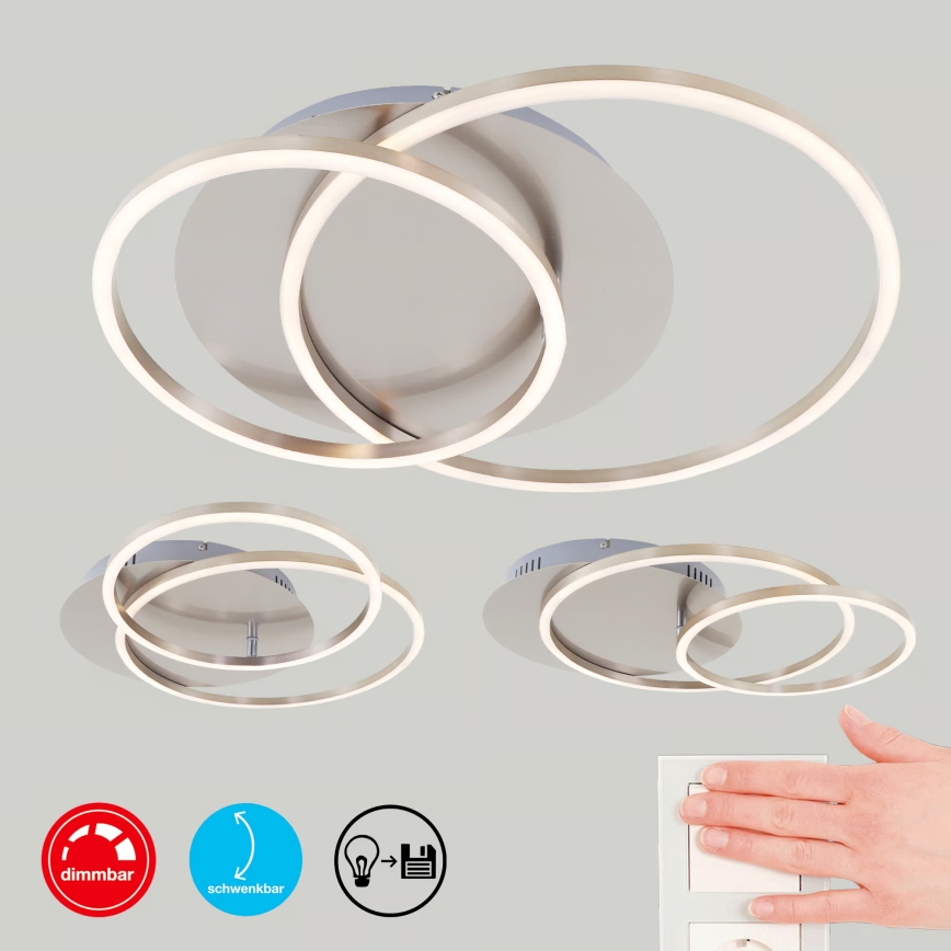 Luminaria de techo LED regulable LED/28W/230V 3000K cromo mate