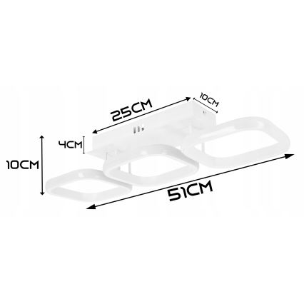 Lámpara de techo LED regulable LED/33W/230V 3000-6500K blanca Wi-Fi Tuya + mando a distancia