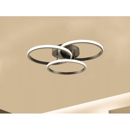 Lámpara de techo LED regulable LED/70W/230V 3000-6500K negra + mando a distancia