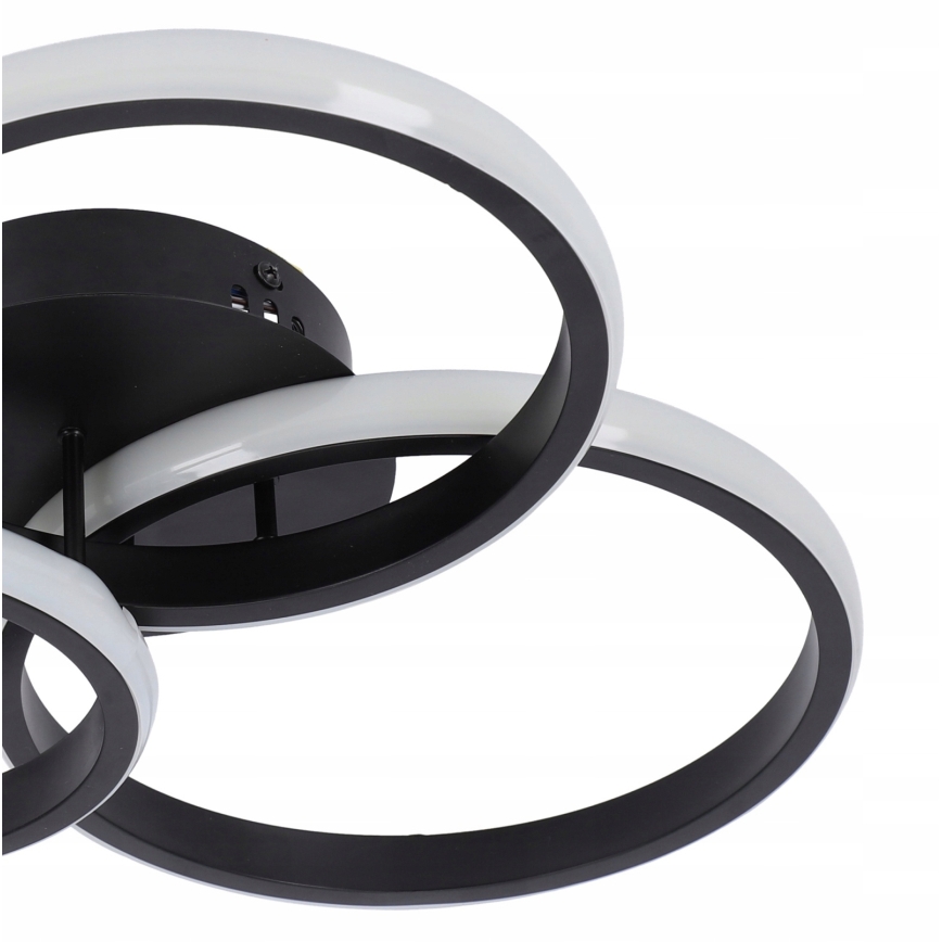 Lámpara de techo LED regulable LED/70W/230V 3000-6500K negra + mando a distancia