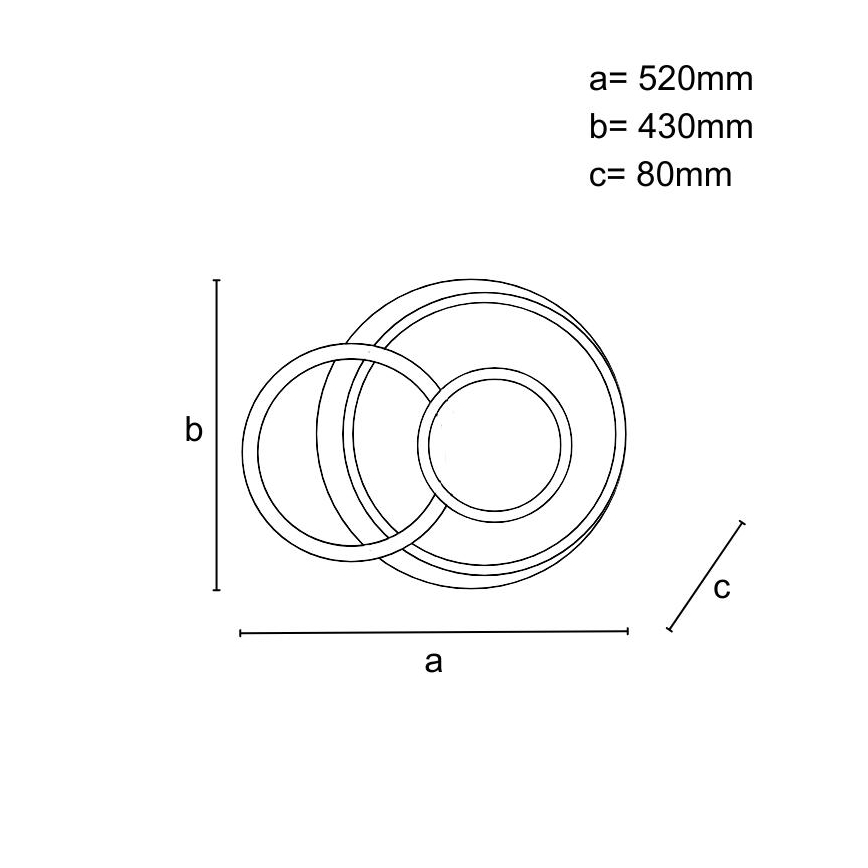 Luminaria de techo LED regulable LED/95W/230V 3000-6500K + mando a distancia
