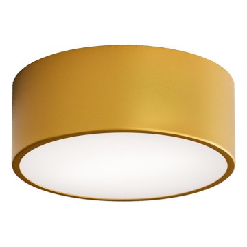 Luminaria de techo para baño CLEO con sensor, 1xE27/24W/230V, Ø 20 cm, IP54, acabado dorado