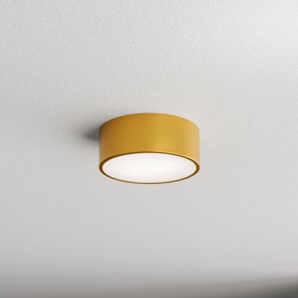 Luminaria de techo para baño CLEO con sensor, 1xE27/24W/230V, Ø 20 cm, IP54, acabado dorado