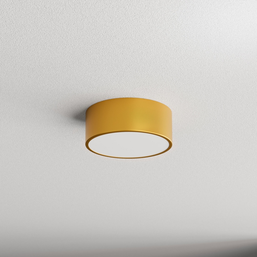 Luminaria de techo para baño CLEO con sensor, 1xE27/24W/230V, Ø 20 cm, IP54, acabado dorado