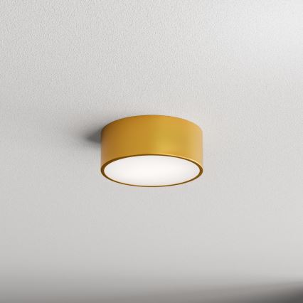 Luminaria de techo para baño CLEO con sensor, 1xE27/24W/230V, Ø 20 cm, IP54, acabado dorado
