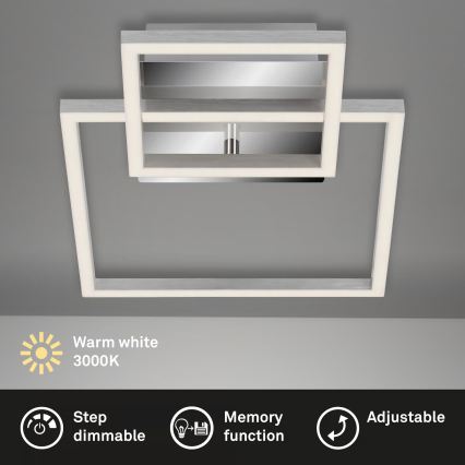 Luminaria de techo regulable LED/12W/230V 3000K cromo mate