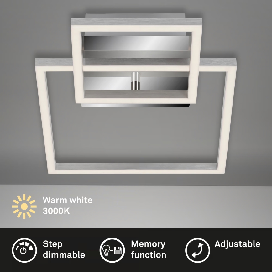 Luminaria de techo regulable LED/12W/230V 3000K cromo mate