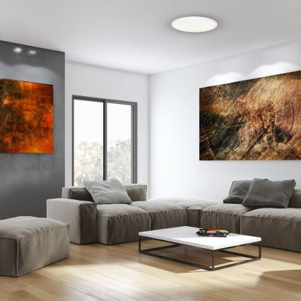 Luminaria de techo LED regulable CRUZ LED/40W/230V 2000 lm + mando a distancia