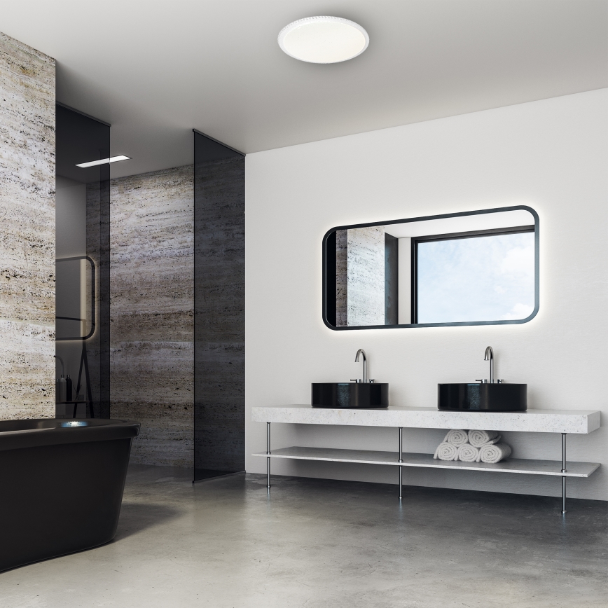 Luminaria de techo LED regulable CRUZ LED/40W/230V 2000 lm + mando a distancia