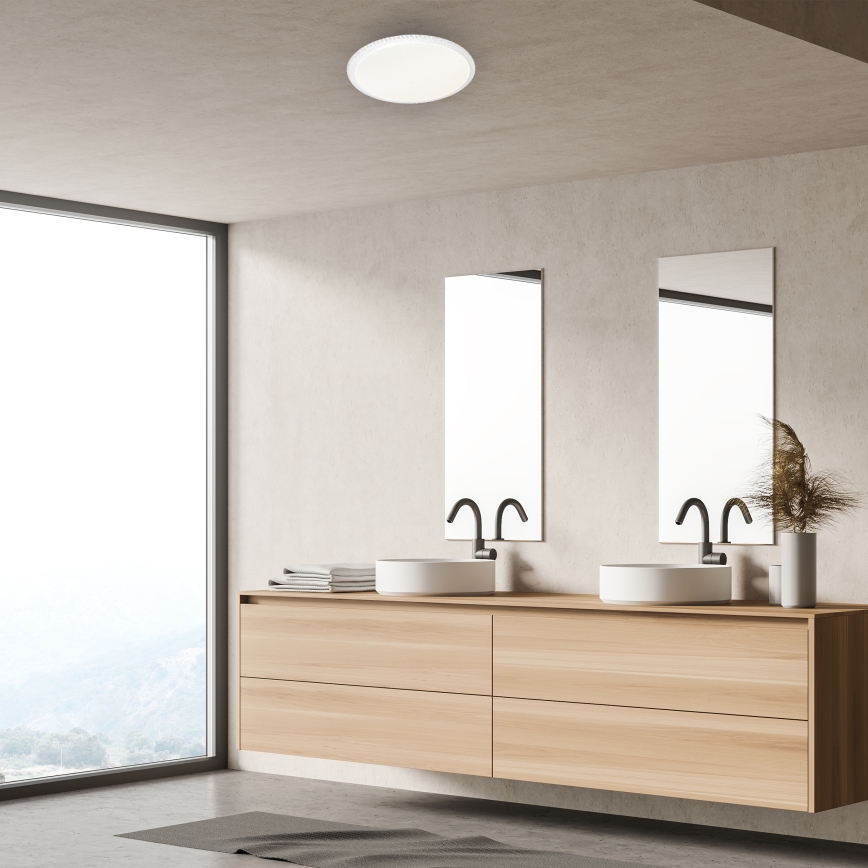 Luminaria de techo LED regulable CRUZ LED/40W/230V 2000 lm + mando a distancia