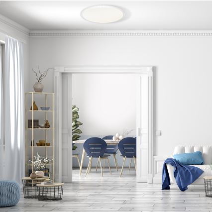 Luminaria de techo LED regulable CRUZ LED/40W/230V 2000 lm + mando a distancia