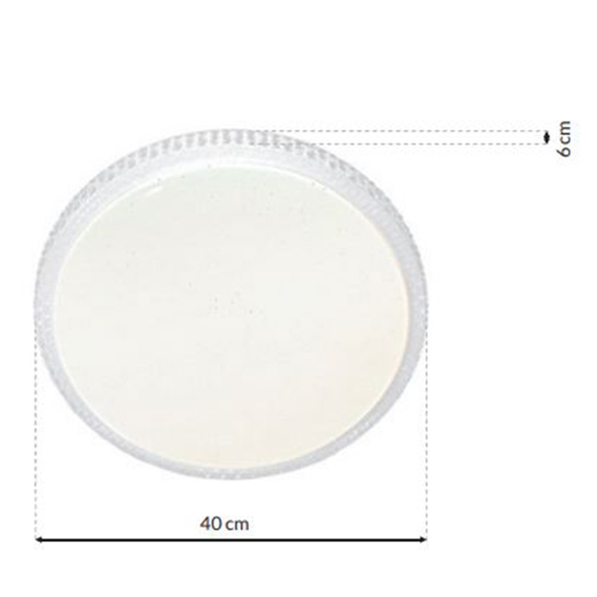 Luminaria de techo LED regulable CRUZ LED/40W/230V 2000 lm + mando a distancia