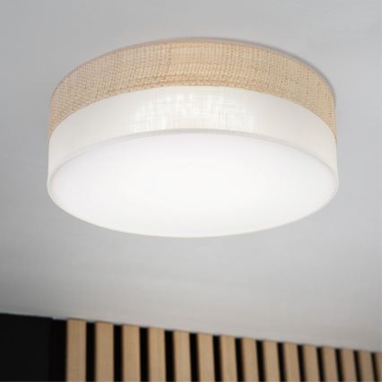 Luminaria de techo LED SIRJA BOHO LED/36W/230V 4000K Ø 45 cm beige/crema
