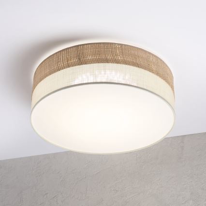 Luminaria de techo LED SIRJA BOHO LED/36W/230V 4000K Ø 45 cm beige/crema