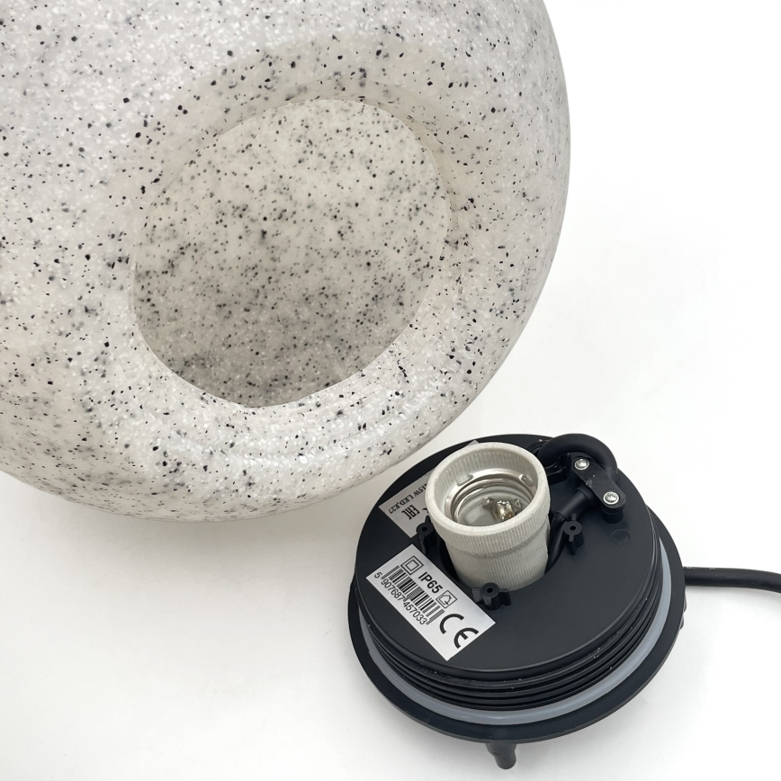 Luminaria decorativa de exterior LUMISTONE 1xE27/15W/230V IP65, diámetro 25 cm