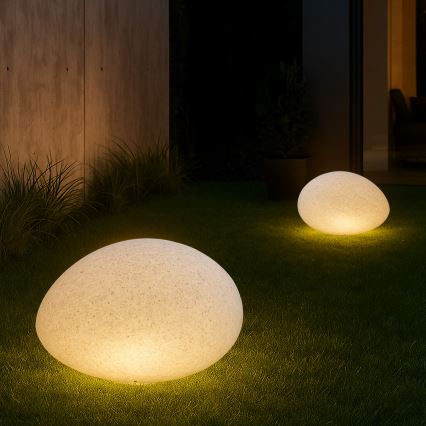 Luminaria decorativa de exterior LUMISTONE, 1xE27/15W/230V, IP65, diámetro 31,8 cm
