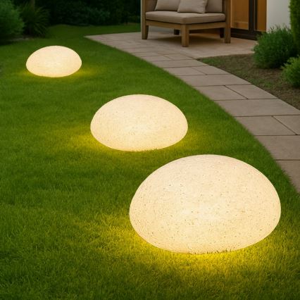 Luminaria decorativa de exterior LUMISTONE, 1xE27/15W/230V, IP65, diámetro 31,8 cm