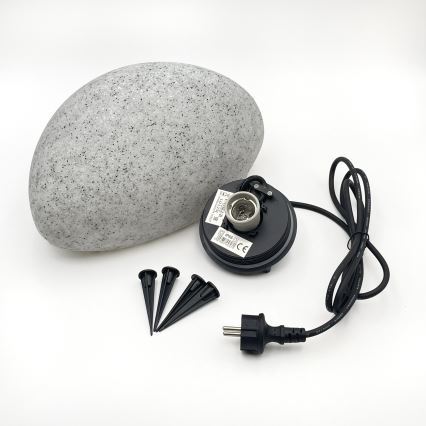 Luminaria decorativa de exterior LUMISTONE, 1xE27/15W/230V, IP65, diámetro 31,8 cm