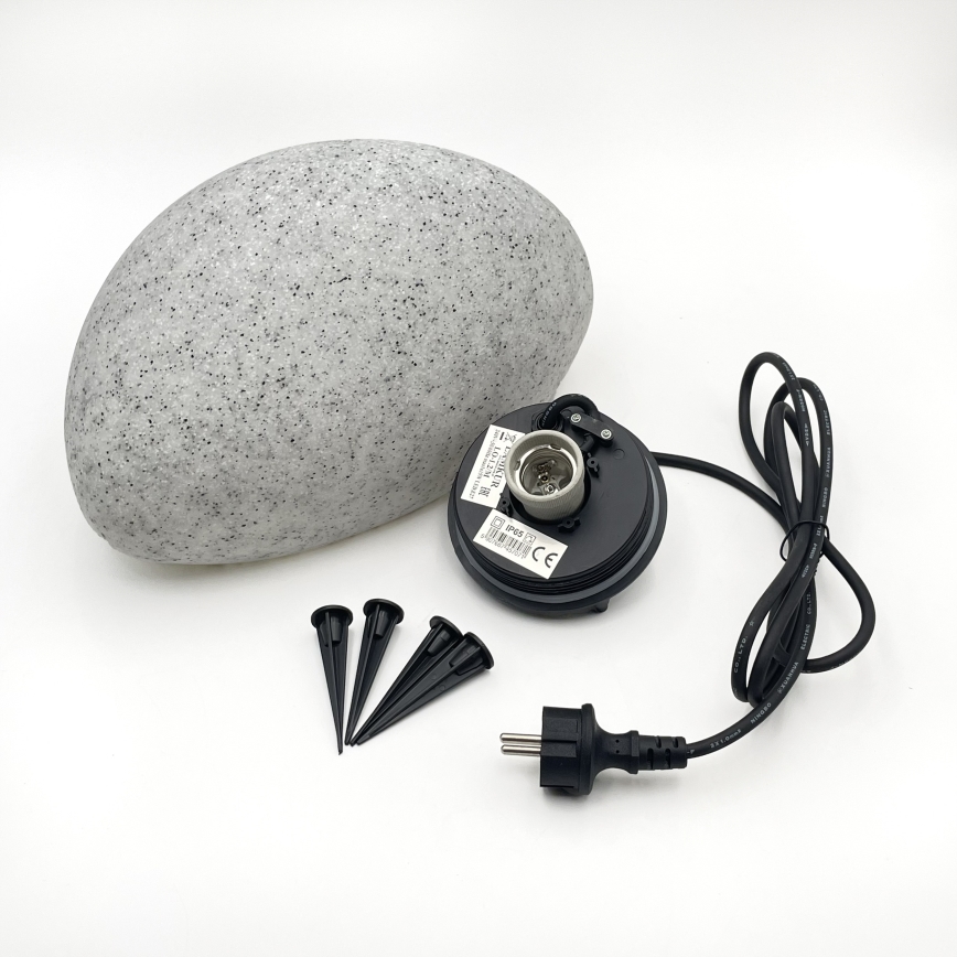 Luminaria decorativa de exterior LUMISTONE, 1xE27/15W/230V, IP65, diámetro 31,8 cm