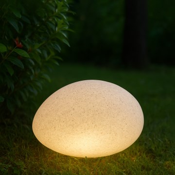 Luminaria decorativa exterior LUMISTONE 1xE27/15W/230V IP65 Ø 26,5 cm