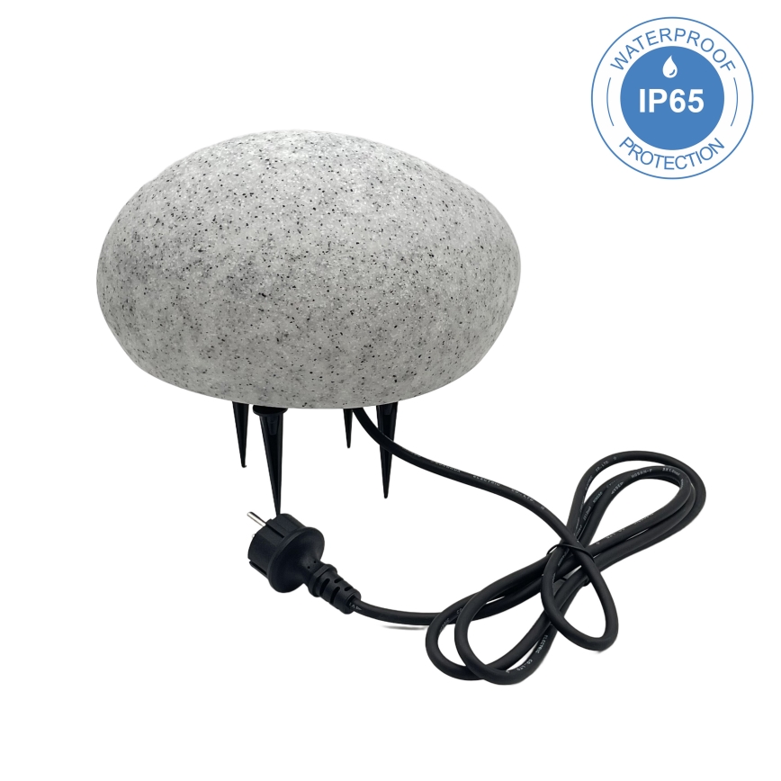 Luminaria decorativa exterior LUMISTONE 1xE27/15W/230V IP65 Ø 26,5 cm