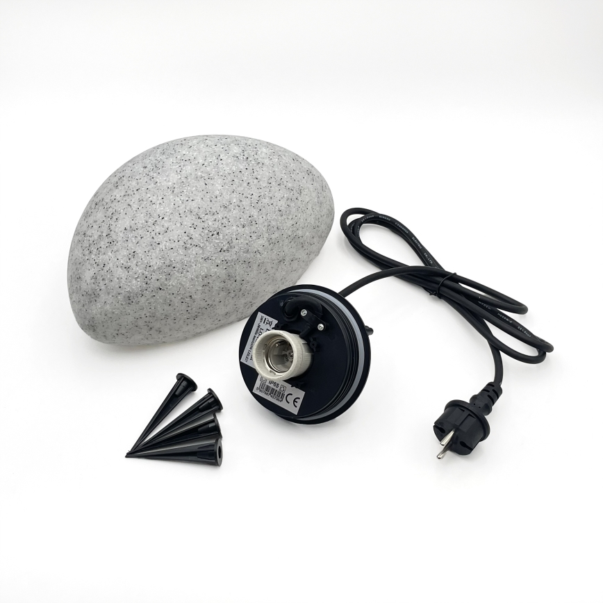 Luminaria decorativa exterior LUMISTONE 1xE27/15W/230V IP65 Ø 26,5 cm