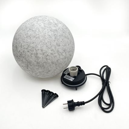 Luminaria decorativa para exterior LUMISTONE, 1xE27/15W/230V, IP65, Ø 28 cm