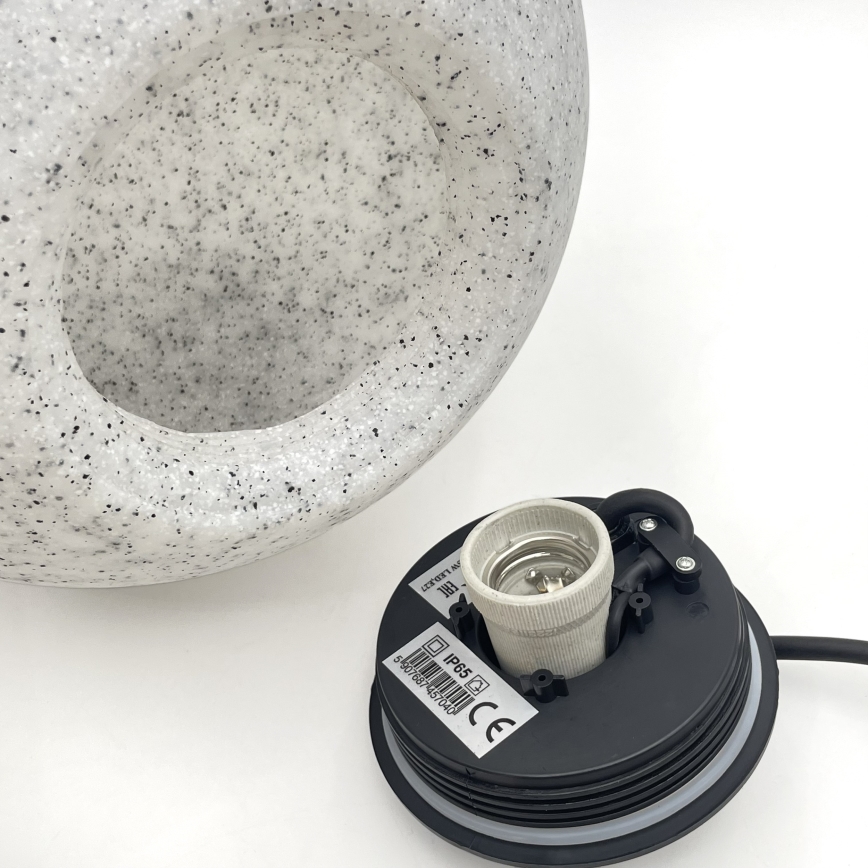 Luminaria decorativa para exterior LUMISTONE, 1xE27/15W/230V, IP65, Ø 28 cm