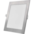 Luminaria empotrable de techo LED NEXXO LED/18W/230V 3000/3500/4000K plateada 22,5x22,5 cm