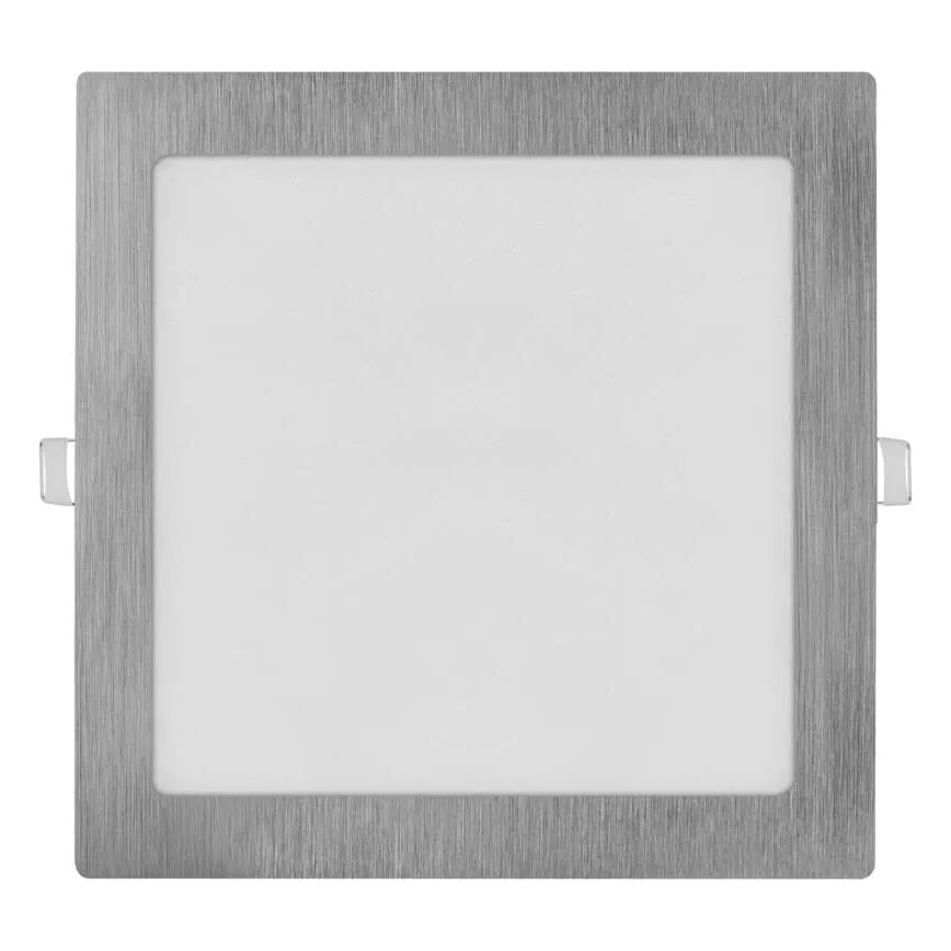 Luminaria empotrable de techo LED NEXXO LED/18W/230V 3000/3500/4000K plateada 22,5x22,5 cm