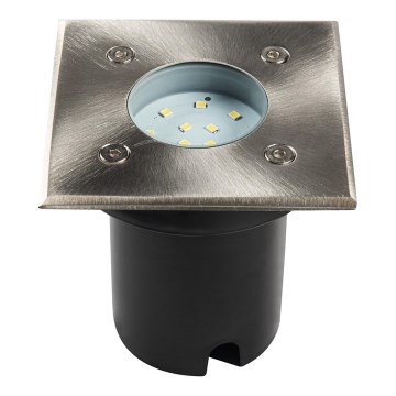 Luminaria empotrable LED para exterior GORDO LED/1W/230V 9,5x9,5 cm IP67 acero inoxidable