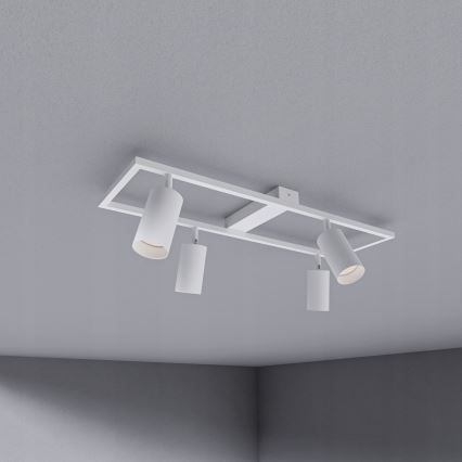 Luminaria empotrable orientable 4xGU10/30W/230V blanca