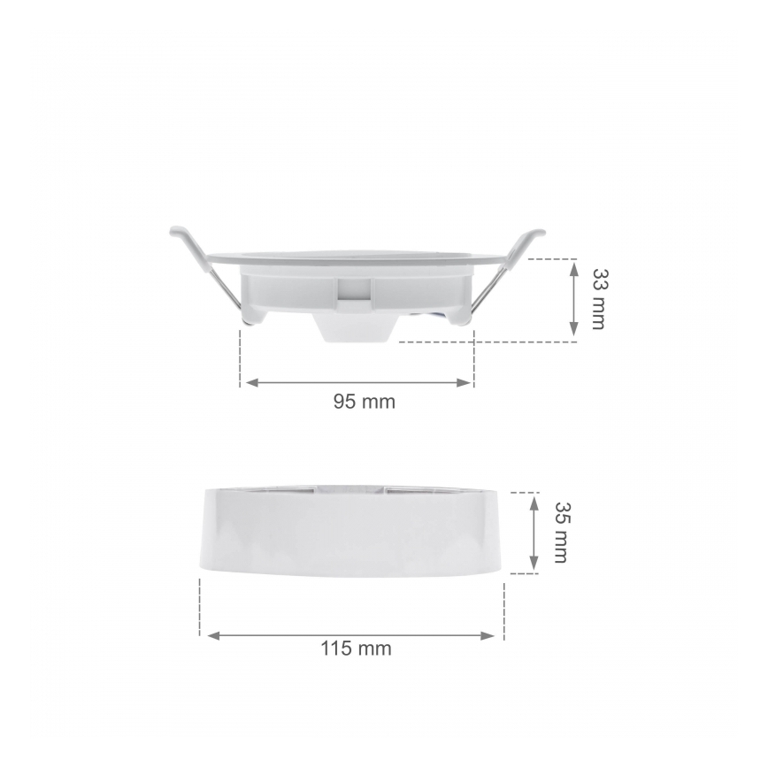 Luminaria empotrada LED ALGINE 2 en 1 LED/6W/230V 4000K blanca