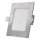 Luminaria empotrada LED NEXXO/7W/230V, 3000/3500/4000K, plata, 12x12 cm