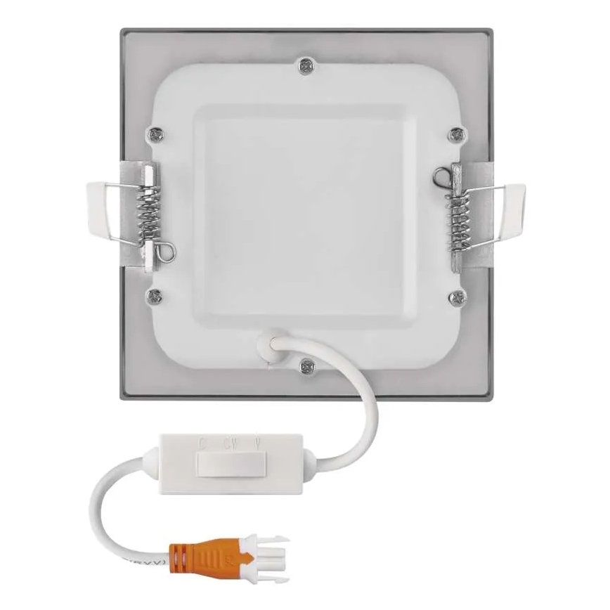 Luminaria empotrada LED NEXXO/7W/230V, 3000/3500/4000K, plata, 12x12 cm