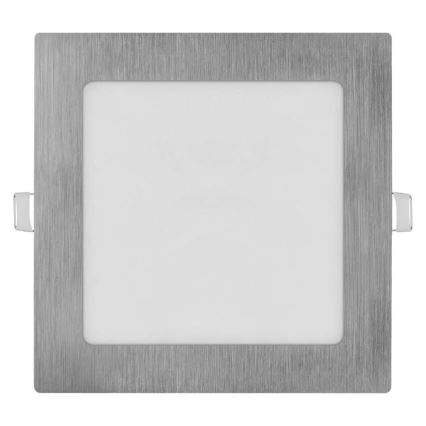 Luminaria empotrada LED NEXXO LED/12,5W/230V 3000/3500/4000K plateada 17x17 cm