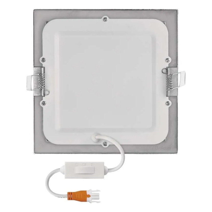 Luminaria empotrada LED NEXXO LED/12,5W/230V 3000/3500/4000K plateada 17x17 cm