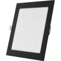 Luminaria empotrada LED NEXXO LED/18W/230V 3000/3500/4000K negra 22,5 x 22,5 cm