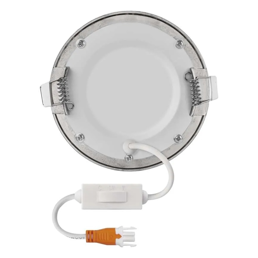 Luminaria empotrada LED NEXXO LED/7W/230V 3000/3500/4000K plateada, diámetro 12 cm