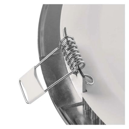 Luminaria empotrada LED NEXXO LED/7W/230V 3000/3500/4000K plateada, diámetro 12 cm