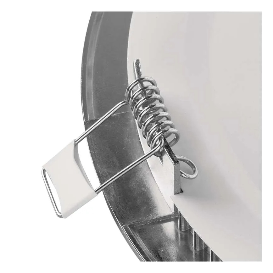 Luminaria empotrada LED NEXXO LED/7W/230V 3000/3500/4000K plateada, diámetro 12 cm