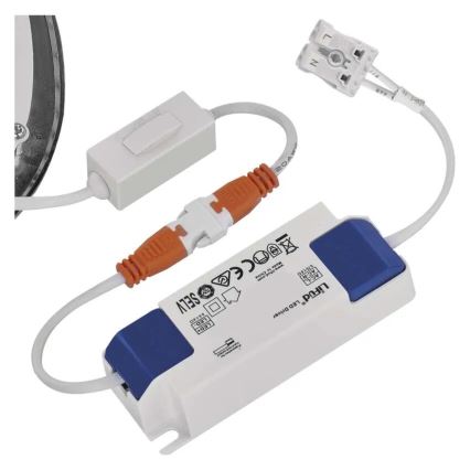 Luminaria empotrada LED NEXXO LED/7W/230V 3000/3500/4000K plateada, diámetro 12 cm