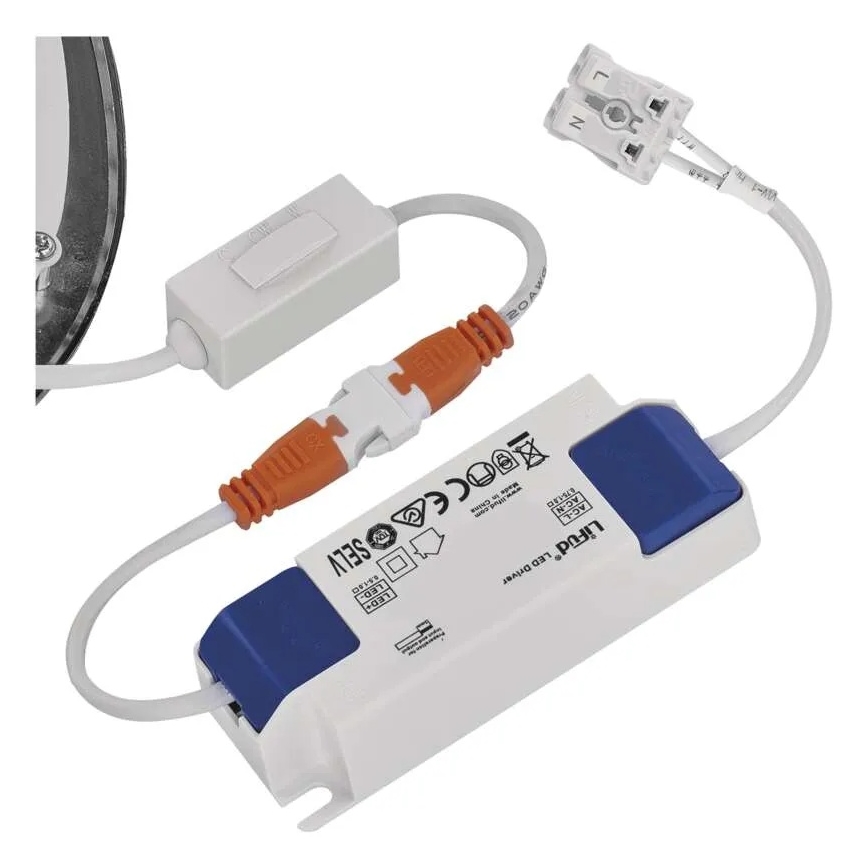 Luminaria empotrada LED NEXXO LED/7W/230V 3000/3500/4000K plateada, diámetro 12 cm